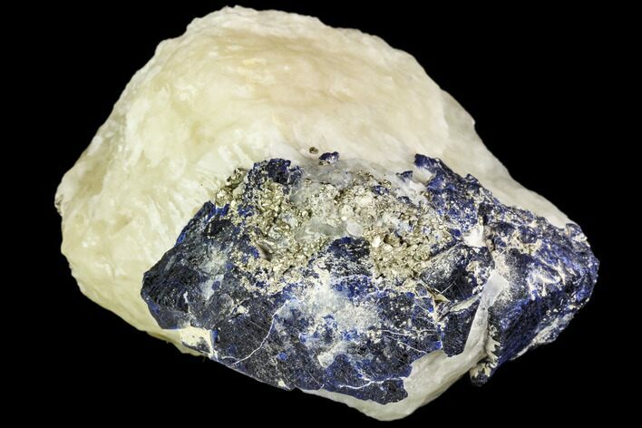 Large Lazurite Crystals in Calcite Matrix - Afghanistan #111801